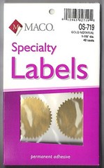 Maco Notarial Gold Seals, 1-7/8″, CASE OF 36 PACKS OS719
