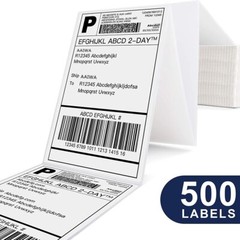 Thermal Direct Shipping Labels ( 1500 4×6 Fan-Fold Labels) for Zebra & Rollo US