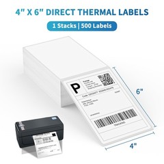 4×6 Thermal Fold Shipping Labels, Pack of 500, with Nelko, JADENS, ASprink, P…