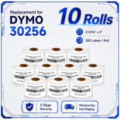 10 Rolls For DYMO LW 400 450 30256 Direct Thermal Labels,2.31″x4″ (59mm*104mm)