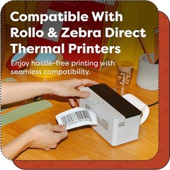 2″ x 6″ Thermal Labels (3000 Count) for Zebra & Rollo Printers – 12 Rolls