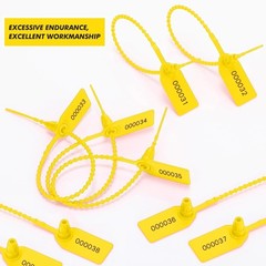 100PCS Plastic Tamper Seals Numbered Zip Ties Fire Extinguisher Tag Self Locking
