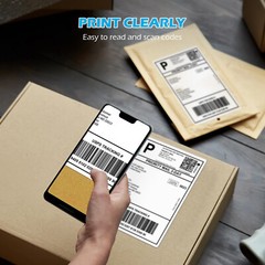 1000 4″x6″ Fanfold Direct Thermal Shipping Labels White For Zebra Printer