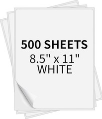 500 Shipping Labels Full Sheet 8.5×11 Self Adhesive Blank Paper for Inkjet Laser