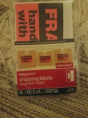 Office Depot Shipping Labels Preprinted Fragile 40 Labels 40 Sheets 3X5 Compare