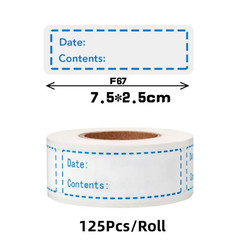 Kitchen Date Roll Paper Label Waterproof Food Storage Stickers Removable Storage