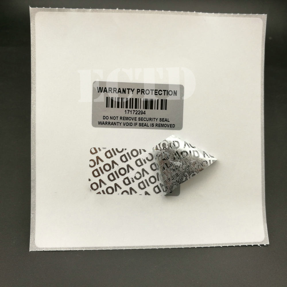 Warranty Void BAR-CODE Hologram Security Label Stickers Tamper Evident Seals 600