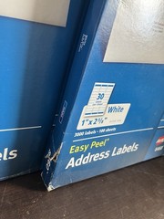 (2X) Avery Easy Peel Printable Address Labels with Sure Feed, 1″ x 2-5/8″ (8460)