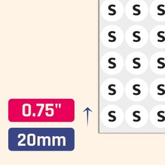 4000 PCS Size Stickers for Clothing XS-XL (3/4″) – Round Apparel Size Labels for