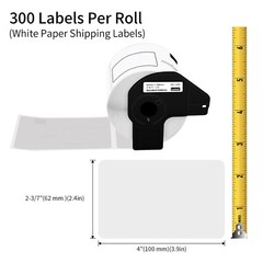 2.4”x3.9”DK1202 Die-Cut Address Labels 300 Labels/Roll,with Cartridge Frame x5