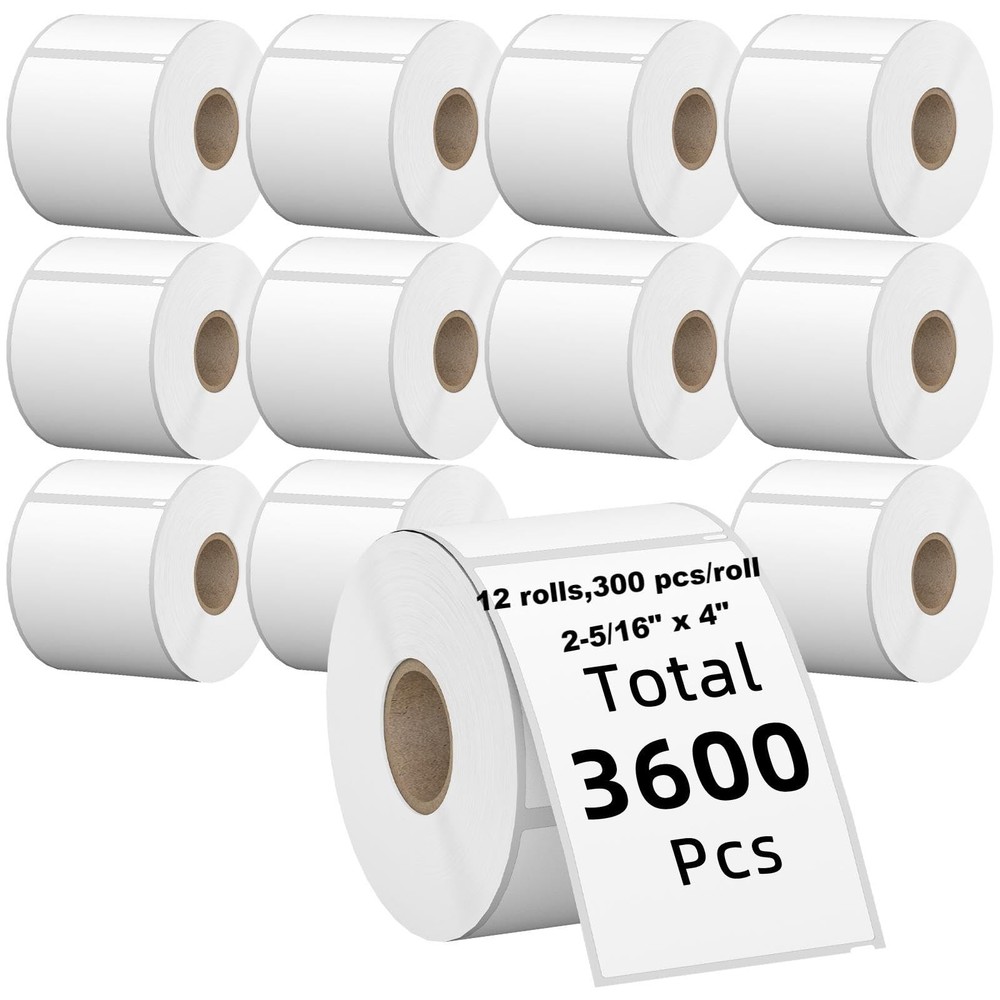 3-Proof 1″ Core 3600 Pcs Dymo 30256 Labels,2-5/16″ x 4″(59 mm x 101 mm) Direc…