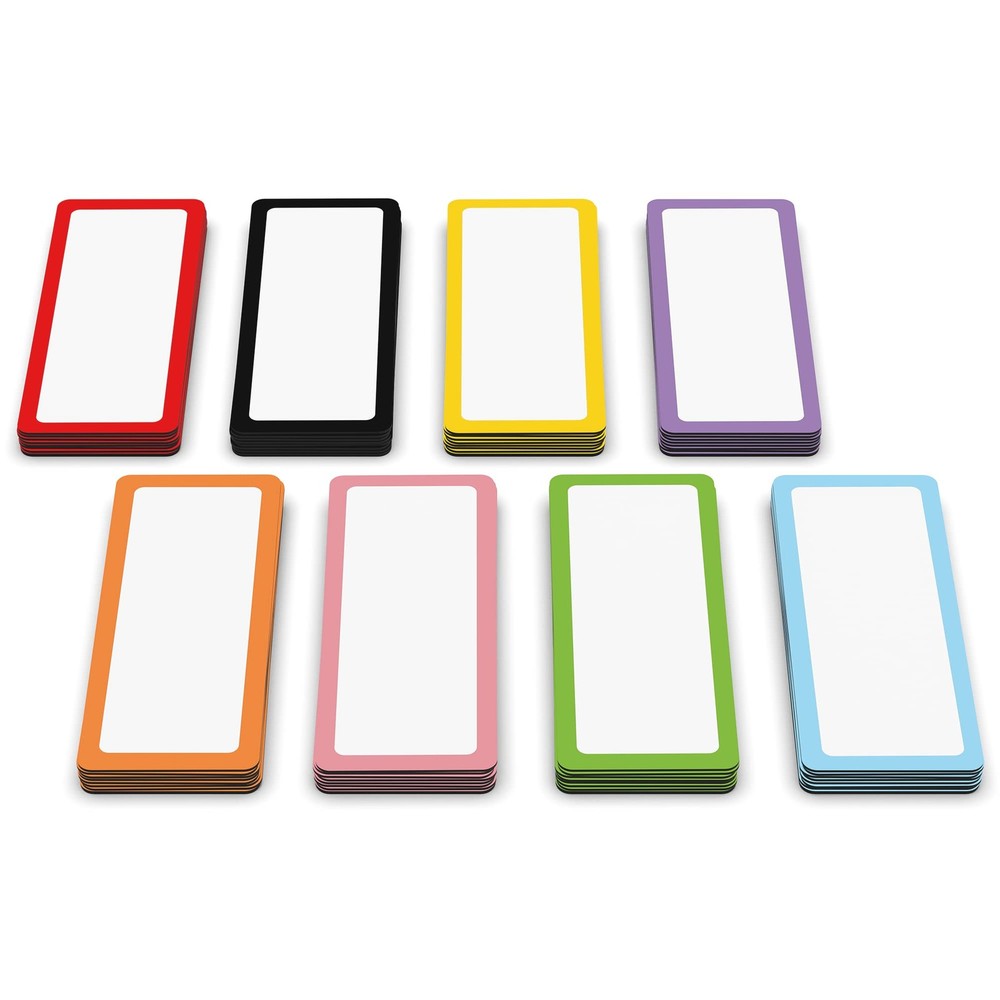 Dry Erase Magnetic Labels 2.8 x 1.2 in, Color Borders, Dry Erase Magnets, 60-…