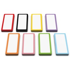 Dry Erase Magnetic Labels 2.8 x 1.2 in, Color Borders, Dry Erase Magnets, 60-…