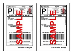 Self Adhesive white Paypal Mailing Shipping Labels Stickers + Extra GIFT