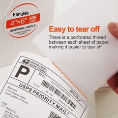 Multicolor Fanfold 4”x 6” Thermal Shipping Labels – 500 Count for E-commerce Use