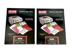 Uline 200 Premium Laser Labels S-50490 Fluorescent Orange 8-1/2″ x 5-1/2″ Sheets