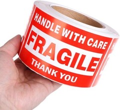 3″x5″ Fragile Stickers Handle with Care Warning Shipping Mailing Labels 500/Roll