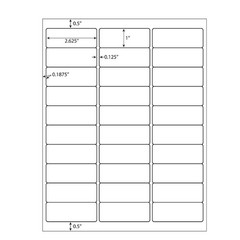 200 Sheets 1″x2 5/8″ 30UP Address Shipping Mailing Labels Self-Adhesive Stickers