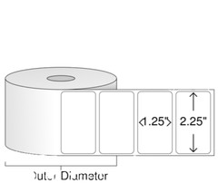 2.25×1.25-inch Direct Thermal WH Labels 060043710-001 /Shelf w17