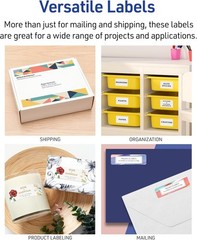 Avery Full-Sheet Printable Shipping Labels, 8.5 x 11 Customizable Stickers 5165