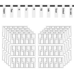 White Cable Labels, 300 Premium Wire Label Tags for Electronics, Printable Cord