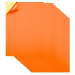 Printable Sticker Paper 25 Sheets 8″x12″ A4 Self Adhesive Fluorescent Orange