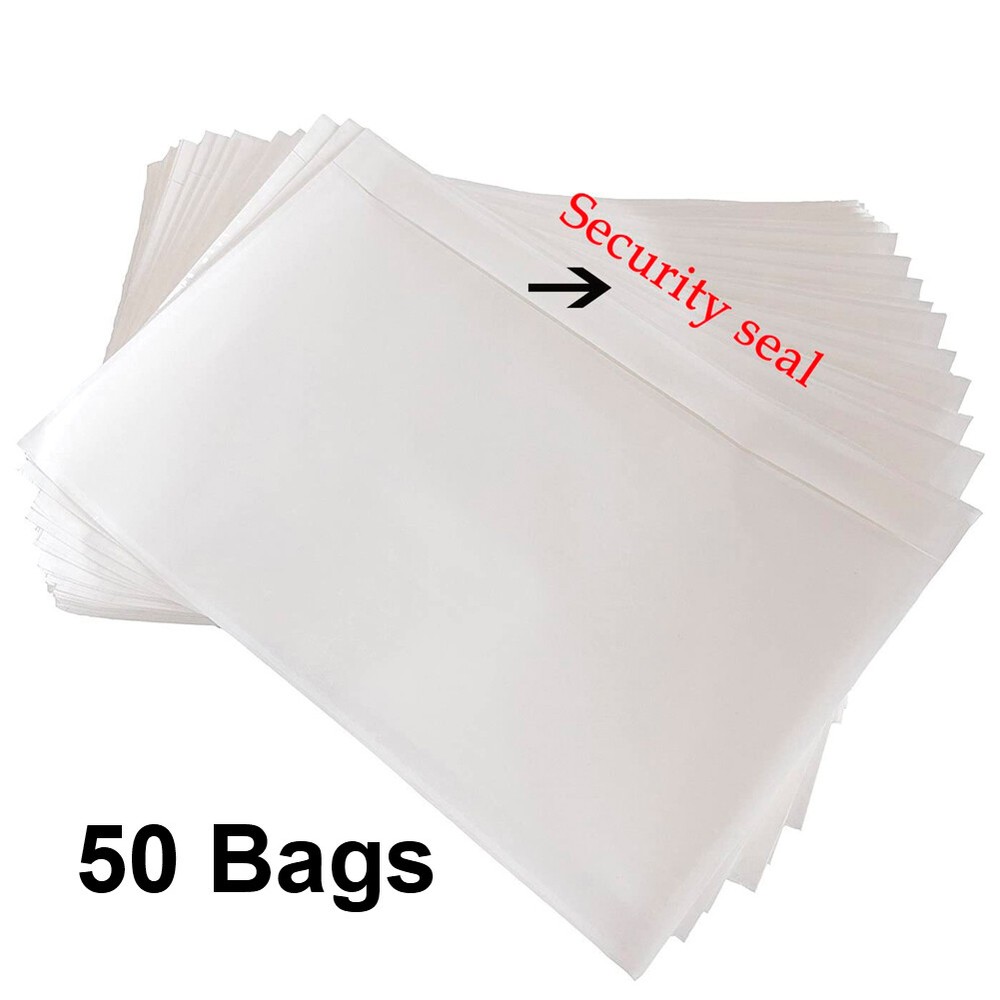 50 Clear Envelope Pouches 6×9 Slip Plastic Self Adhesive Shipping Label Packing