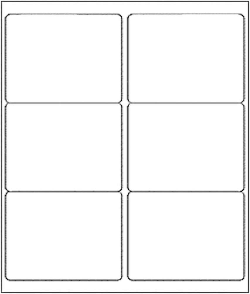6000 Rectangle Adhesive 4×3.33” Shipping Labels FBA 1000 Sheets- 6 Labels Page