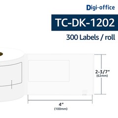 15Rolls 2.4in x 3.9in White Paper Shipping Labels DK-1202 For Brother QL-500/700