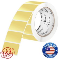 Perco Metallic Gold 1×2 Inch Sticker Labels with Perforation for Easy Tear-Of…