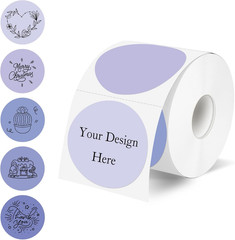 2 Inch round Thermal Label Stickers, Circle Thermal Stickers Labels, Waterproof