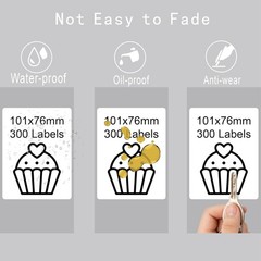 4×3 inch Direct Thermal Labels for Shipping, Barcodes, Address, Compatible wi…