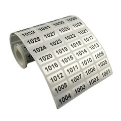 Consecutive Number Inventory Stickers Waterproof 0.39 x 0.78 Inch Black Print…
