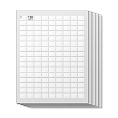 Blank Rectangle Labels 0.75″ x 0.5″ – 144 Labels/Sheet, 150 Sheets, Water Resist