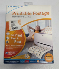 Dymo Printable Postage Stamp Sheets – 8 sheets, 192 stamp labels Inkjet/Laser