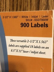 Kenco White Premium Inkjet Labels 8 1/2 X 11