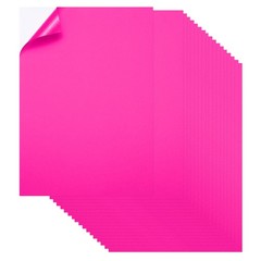 Printable Sticker Paper 25 Sheets 8″x12″ A4 Self Adhesive Fluorescent Rose Red