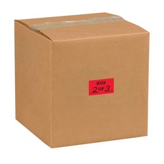Discount Tag & Label ‘Box_ of_’ Labels/Stickers, 1 1/4′ x 2′, Fluorescent Red…
