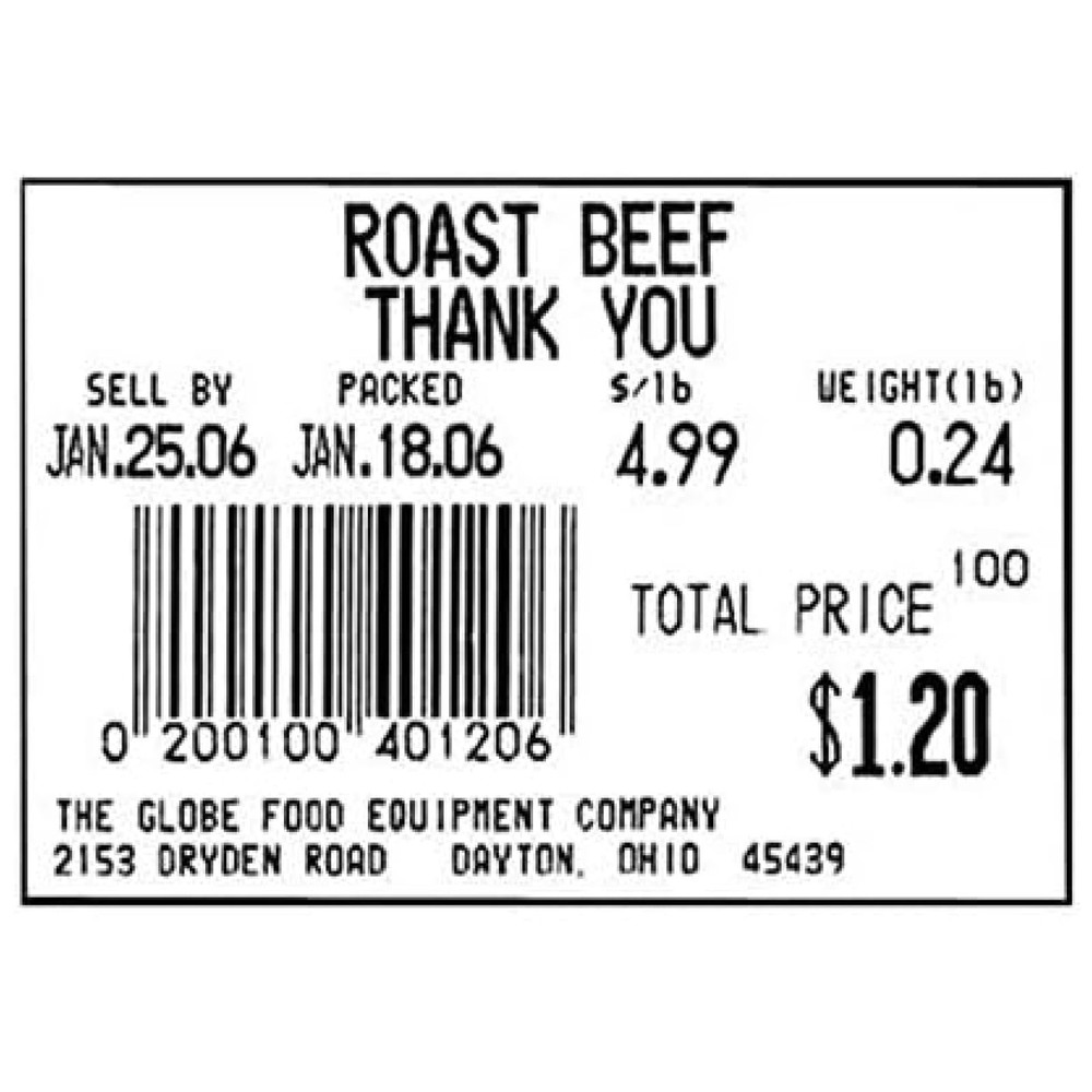 Globe Scale Label for GSP30A #4631 | Blank Label Roll | 800 Labels Per Roll |…