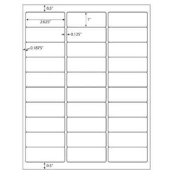 30/sheet Address Mailing Labels 1″ x 2 5/8″ Sheet FBA SKU Labels 30 UP Adhesive