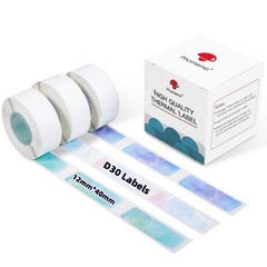 Adhesive Thermal Labels 12mm x 40mm Nebula Series – 3 Rolls (160 Each)