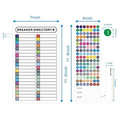 Reusable Electrical Box Stickers – 16 Sheets for Organizing Circuit Breakers