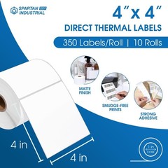 500pcss/Roll, 4″x4″ Direct Thermal Shipping Label Compatible With Rollo