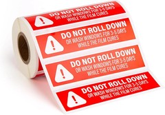 500Pcs Do Not Roll down Window Stickers, Removable Adhesive Warning Labels for A