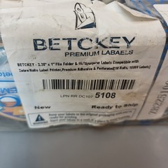 Betckey Premium Labels 2.25” X 1” Lot of 9 Rolls-labeling Tape