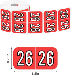 2026 Year Stickers, 500 Pcs File Folder Labels Self Adhesive 3/4″ X 1-1/2″ Ch…