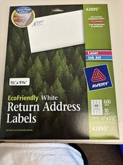 Avery EcoFriendly White Return Address Labels 2/3” x 1 3/4” – Bundle of 3 Packs