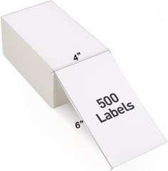 Multicolor Fanfold 4”x 6” Thermal Shipping Labels – 500 Count for E-commerce Use