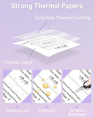 Labels- 3 Rolls Thermal Label-M220/M221/M2500/M200/M260 Thermal Paper 2.75” X 3