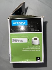 2 Rolls of 350 DYMO LW 30252 Direct Thermal Address Labels 1-1/8″ x 3-1/2″
